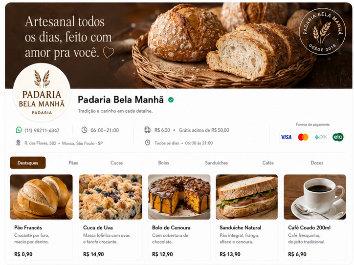 Modelo Padaria Bela Manhã